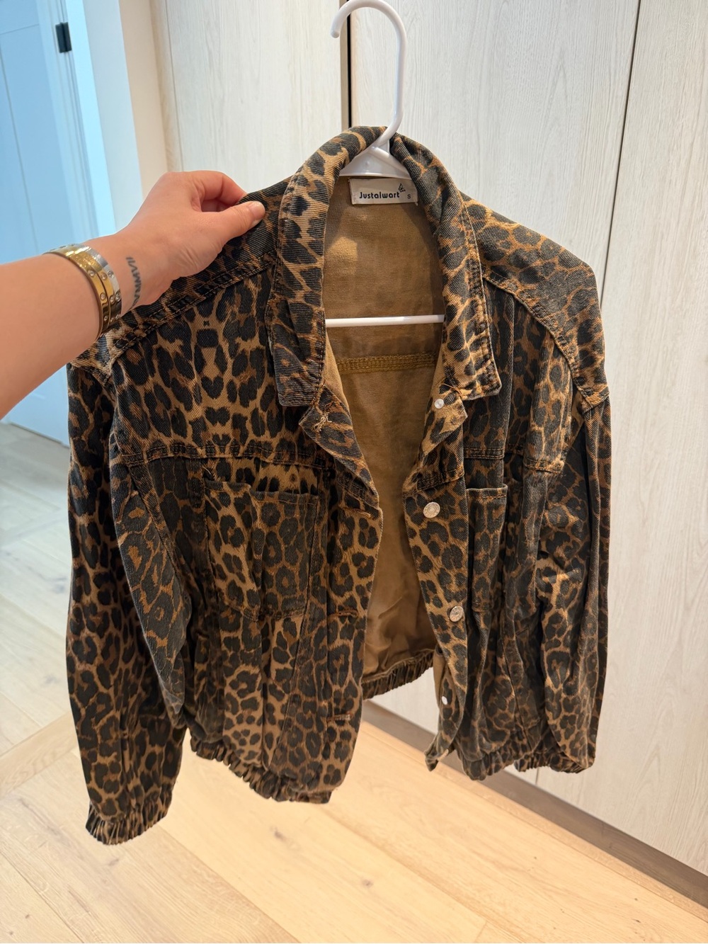 Leopard Print Women’s Jacket - Brown/Black